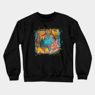 Koi Fish Yin Yang Abstract Crewneck Sweatshirt